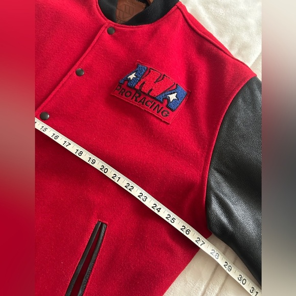 Vintage AMA Pro Racing Leather Wool Jacket Sz L Excellent - Picture 6 of 12